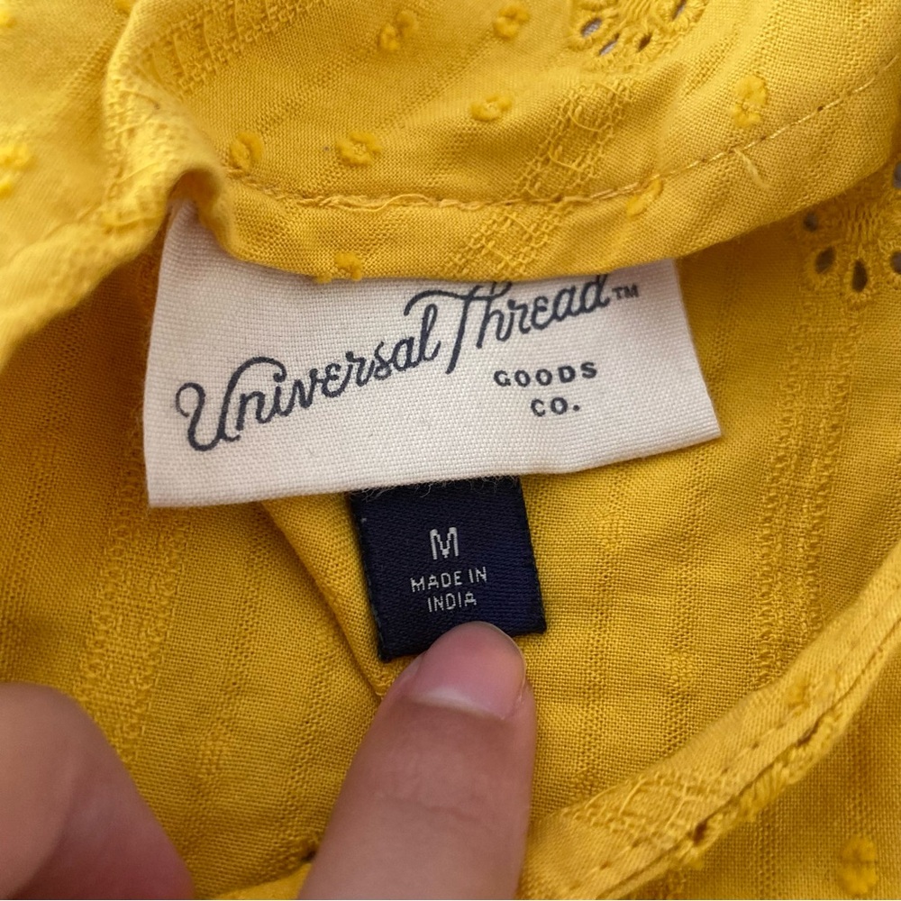 Universal Thread Yellow Eyelet Blouse - Picture 3 of 8